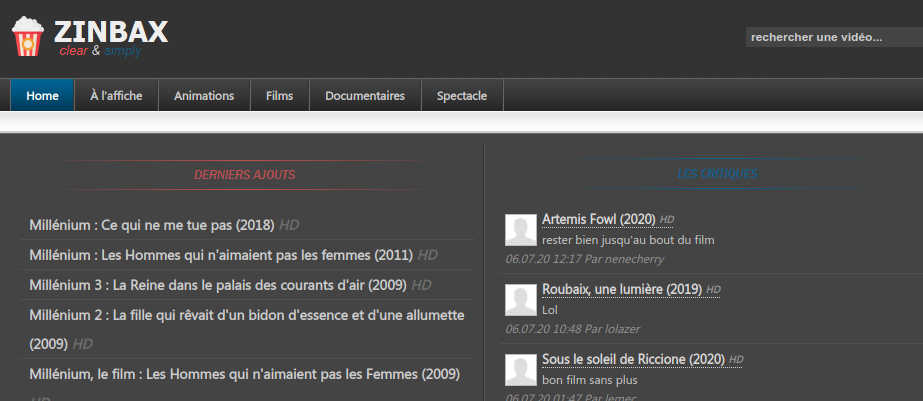 Zinbax Tous Les Films En Streaming Gratuits Aout 2021
